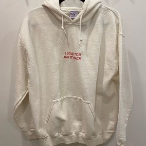 Real Lonely Ghost sweatshirt, I Love You Say It Back, size large